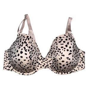 Soma Vanishing 360 Perfect Coverage‎ Bra Leopard Print 38D Underwire Strappy